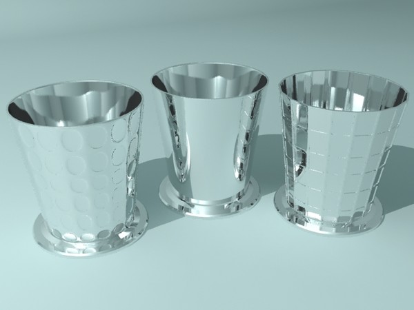 3d waste bins model - Chrome Waste Bin by christiano247